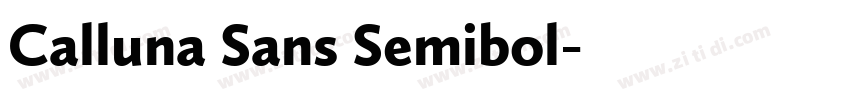 Calluna Sans Semibol字体转换